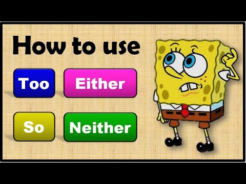 TOO, SO, EITHER, NEITHER || How to Agree and Disagree in English || With Quiz (Questions & Answers)