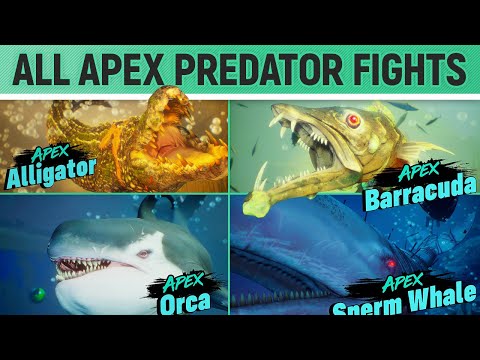Maneater - All Apex Predator Boss Fights 🏆 Destroy all Apex Predators