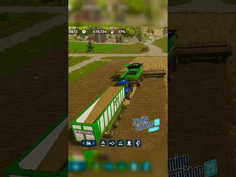 Harvesting + Straw #fs23 #farmingsimulator23 #farming #shorts