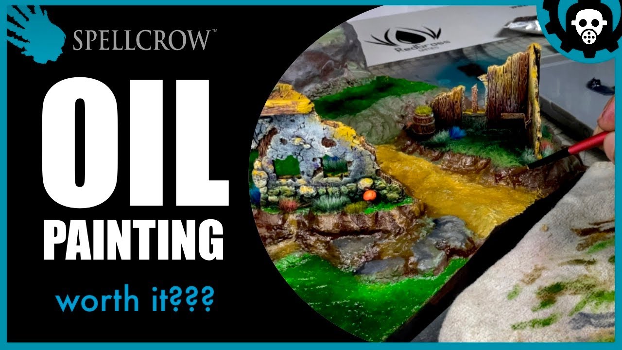 HOW to paint Miniature Terrain with OIL paints | Are OIL paints WORTH it?