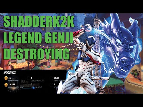 SHADDER2K LEGEND GENJI GAMEPLAY POTG - GRAND MASTER OVERWATCH SEASON 24