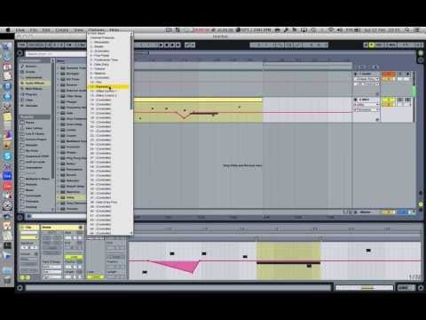 Automating Pitch Bend, Mod Wheel, etc.. in Ableton
