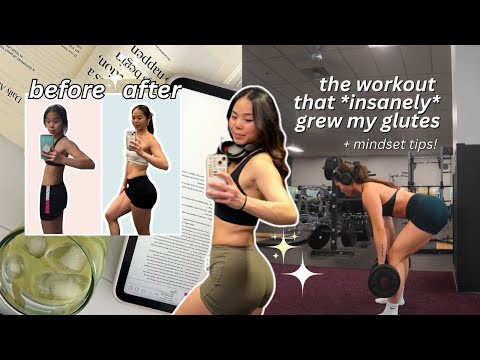 full glute/leg workout that *ACTUALLY* grew my flat booty | 5 exercises + mindset tips