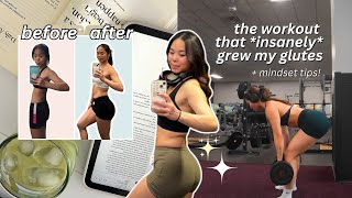 full glute/leg workout that *ACTUALLY* grew my flat booty | 5 exercises + mindset tips