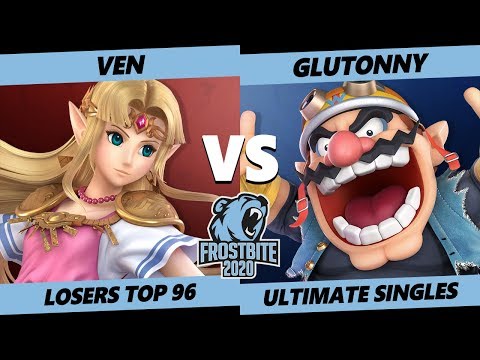 Frostbite 2020 SSBU Losers Top 96 - sugoi | ven (Zelda) Vs. SLY | Glutonny (Wario) Smash Ultimate
