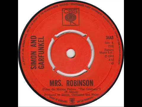 UK New Entry 1968 (153) Simon & Garfunkel   Mrs. Robinson