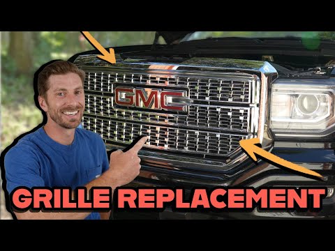 How to Replace the Grille on a 2014 to 2019 GMC Sierra 1500 Pickup Truck, Step by Step Instructions