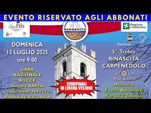 5° TROFEO RINASCITA - 43° G.P. MAGRI GOMME - SEMIFINALI - GARA NAZIONALE A COPPIE