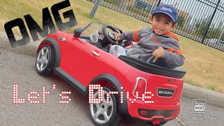 Mini Cooper S Ride On 6v Electric Car/power wheels (Jaerob the 2 year old driver)