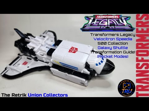 Transformers Legacy Velocitron Speedia 500 Collection Galaxy Shuttle Transformation Guide! (Rocket)