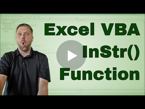 Excel VBA (Macro) Instr Function