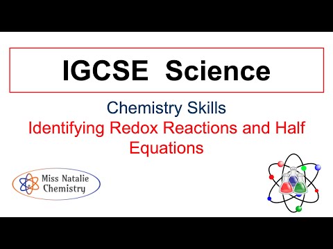 Skills - Identifying Redox Reactions and Half Equations