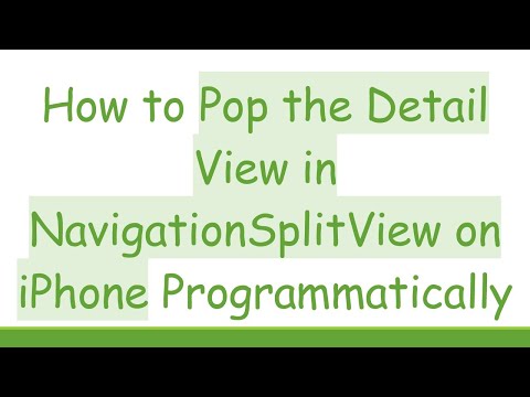 How to Pop the Detail View in NavigationSplitView on iPhone Programmatically