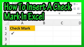 How To (Quickly) Insert, Put In, A Basic Check Mark Symbol In A Cell In Excel Explained