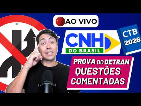 [🔴LIVE 15h] PROVA CNH DO BRASIL 2026  -  SIMULADO DETRAN 2026  - Tudo Sobre LEGISLAÇÃO #8