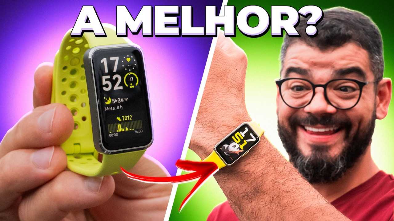 Miniatura da avaliação em vídeo de Smartwatch HUAWEI Band 10 Caixa de Polímeros Rosa