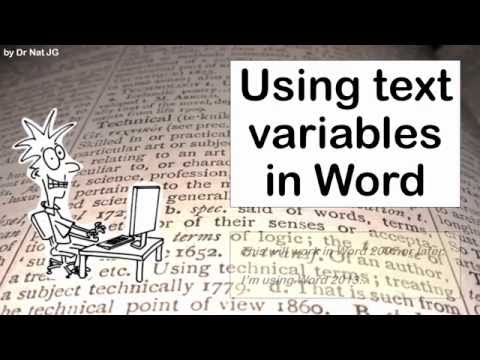 Using text variables in Microsoft Word