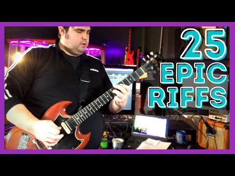 Top 25 Most EPIC GUITAR RIFFS of All Time