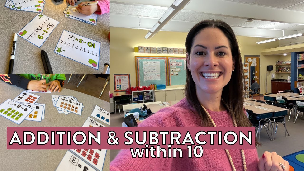 Addition and Subtraction Activities within 10 for First Grade // Lessons and Ideas for Grade 1