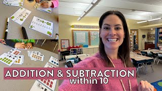 Addition and Subtraction Activities within 10 for First Grade // Lessons and Ideas for Grade 1