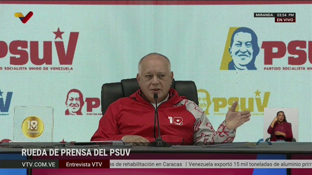 Diosdado Cabello, rueda de prensa del PSUV, 21 de septiembre de 2026