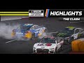 Erik Jones goes around, out of the race at The Clash