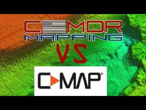 CMOR Mapping VS. C-Map Side By Comparison| Which is Better? Shaded relief