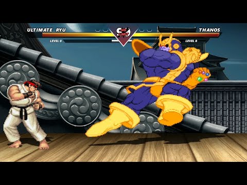 Ryu and Shin Ryu Vs Thanos - Highest Level Incredible Epic Fight!