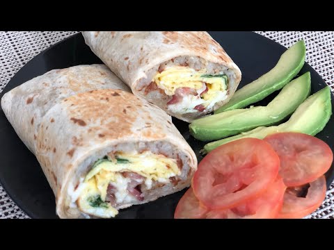 Breakfast Burrito Burrito de Huevo y espinacas