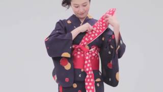 UNIQLO   Yukata  Tutorial   How to tie the obi   YouTube