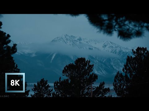 8K 3 Hours Mountain Snow Nature Sounds for Sleep and Study, Twin Lakes, Colorado ASMR