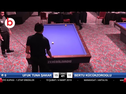 UFUK TUNA ŞAKAR & BERTU KÜCÜKZOROGLU Bilardo Maçı - 2019 GENÇLER 1.ETAP-GENÇLER 1.TUR