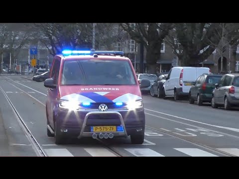 Brandweer Dirk (Ts Galwin) en OVDN met spoed naar een Winkelbrand in Amsterdam