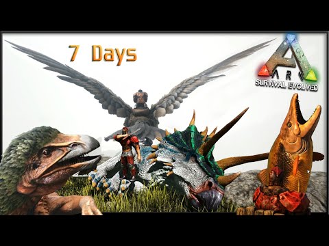 Surviving in ARK For 7 Days for The First Time - Cinematic Timelapse
