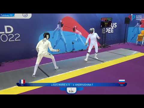 Sirius Epee 2022, WE Ind T32 Andryushina RUS - Luis Marie FRA