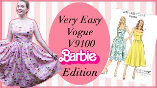 Sewing a Barbie Dress using Very Easy Vogue V9100 - Is it Actually Very Easy? - with Miss MonMon