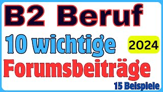 Forumsbeitrag schreiben/ TELC B2 Beruf + Redemittel / 10 wichtige Forumsbeiträge