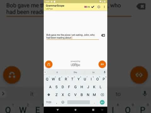 GrammarScope UDPipe + Video