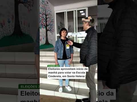 Movimentação tranquila em Santa Helena no segundo turno das Eleições 2026 #shorts