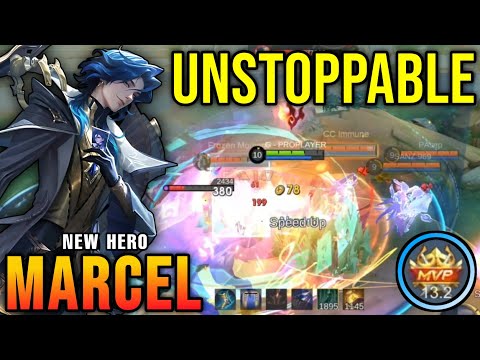 100% UNSTOPPABLE!! Marcel New Hero MLBB MVP Plays!! - New Hero Tryout ~ MLBB