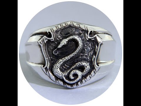 Inel Barbatesc Argint 925 Harry Potter Slythering Ring - Putere si Identitate