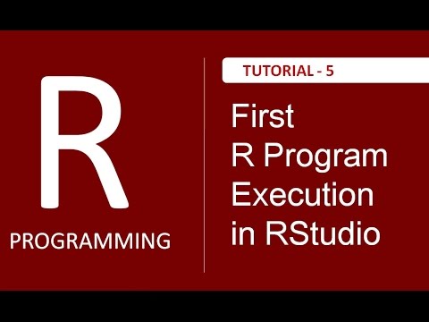 How to Run First R Program in RStudio on Widnows Operating System