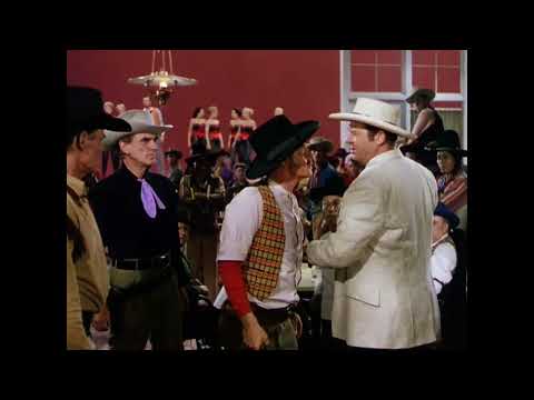 Rosemary Clooney sings "Bad News" & Buddy Ebsen dances to Swing Music in "Red Garters," 1954.