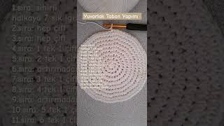 yuvarlak taban - circle crochet