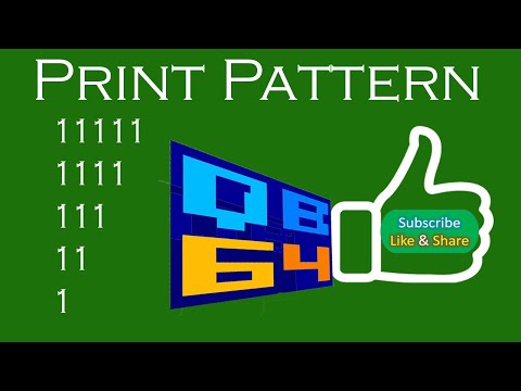 Qbasic Program Printing The Given Pattern