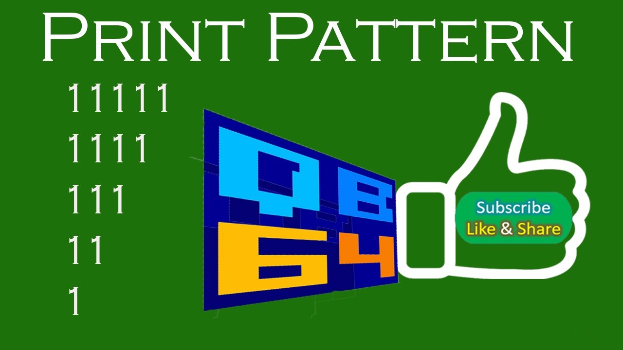 How To Print Pattern in QBasic?  Episode 4