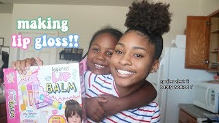 we tried making our own lip gloss