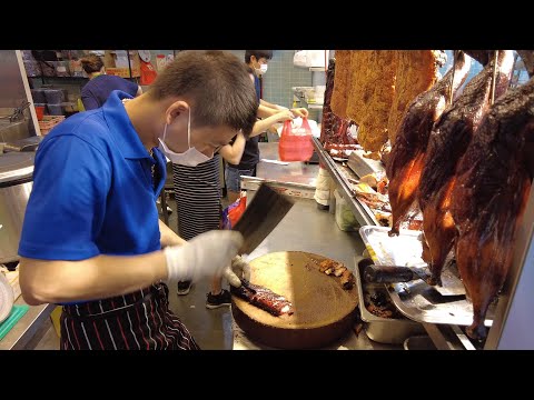 Bak Kwa Char Siew assado no carvão | SINGAPORE HAWKER FOOD