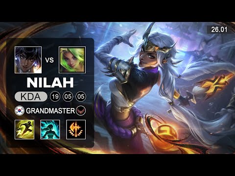 Nilah vs Zeri ADC - KR Grandmaster - Patch 26.01 Season 16