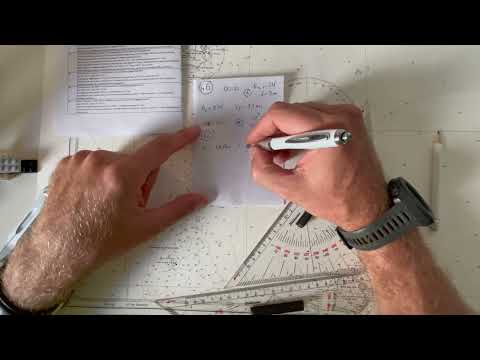 2023 NEW nautical license EXAM - exercise 5.3.1-4 n°46 - currents - charting over 12 miles